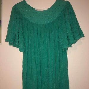Green long summer dress